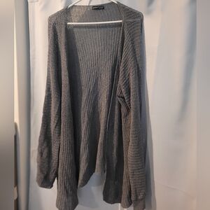 Grey knit cardigan